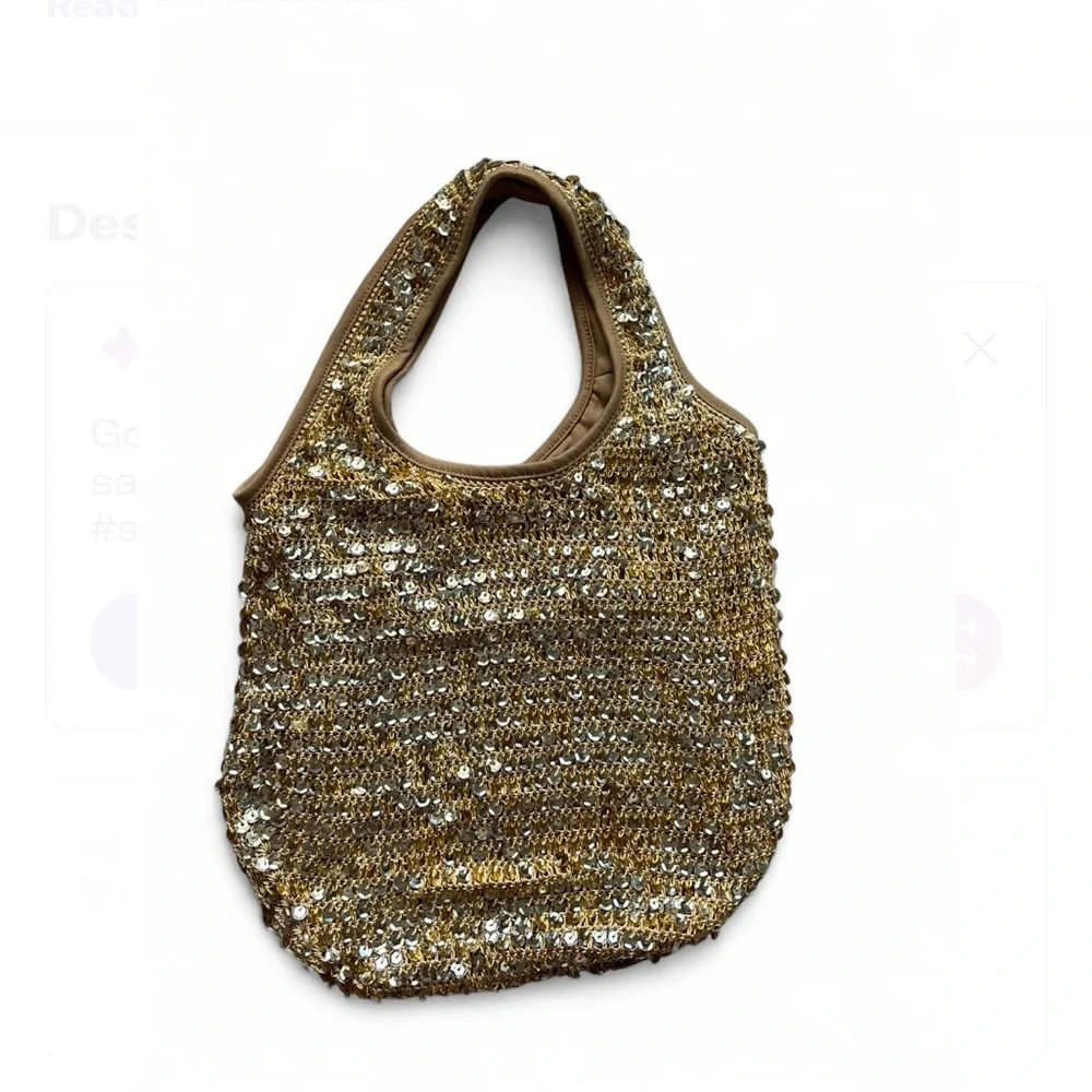 Gold Sequin Women's Bag - Picture 2 of 3